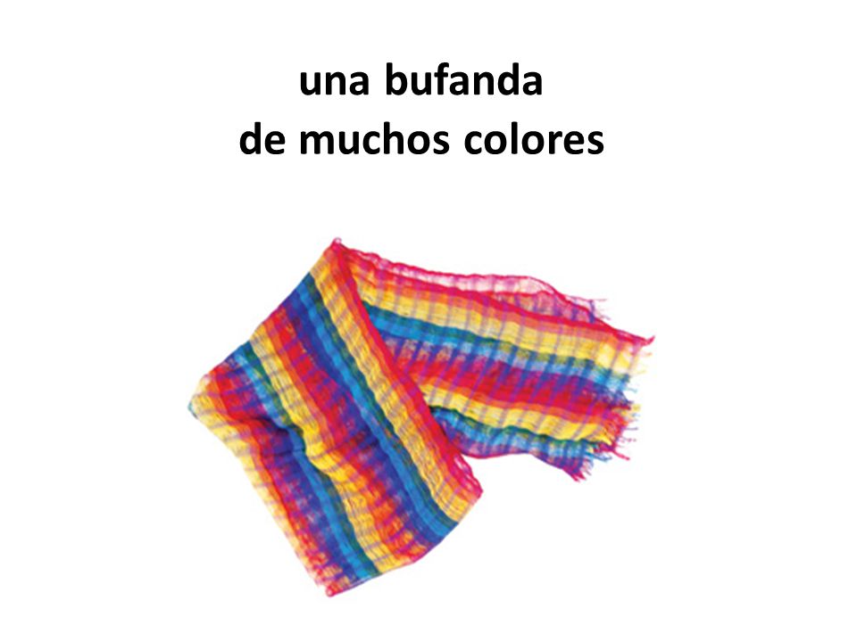 una bufanda de muchos colores