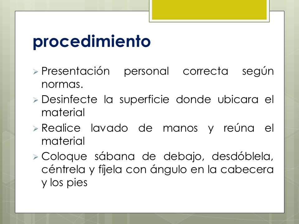 procedimiento Presentación personal correcta según normas.