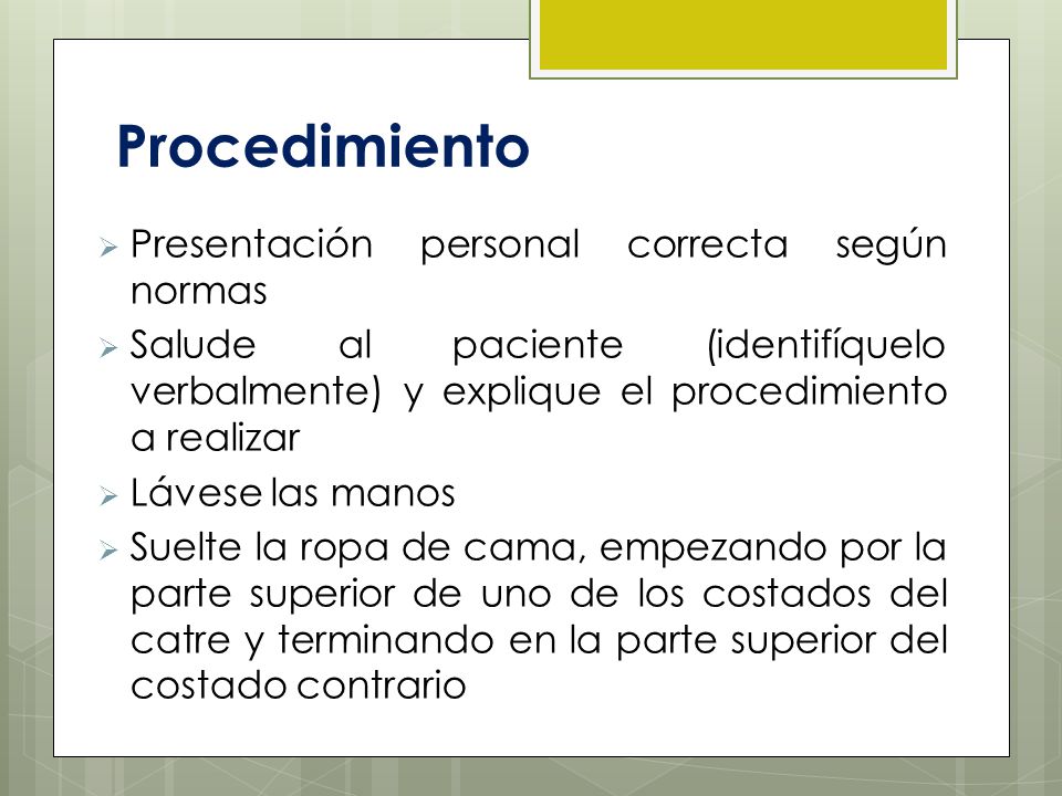 Procedimiento Presentación personal correcta según normas
