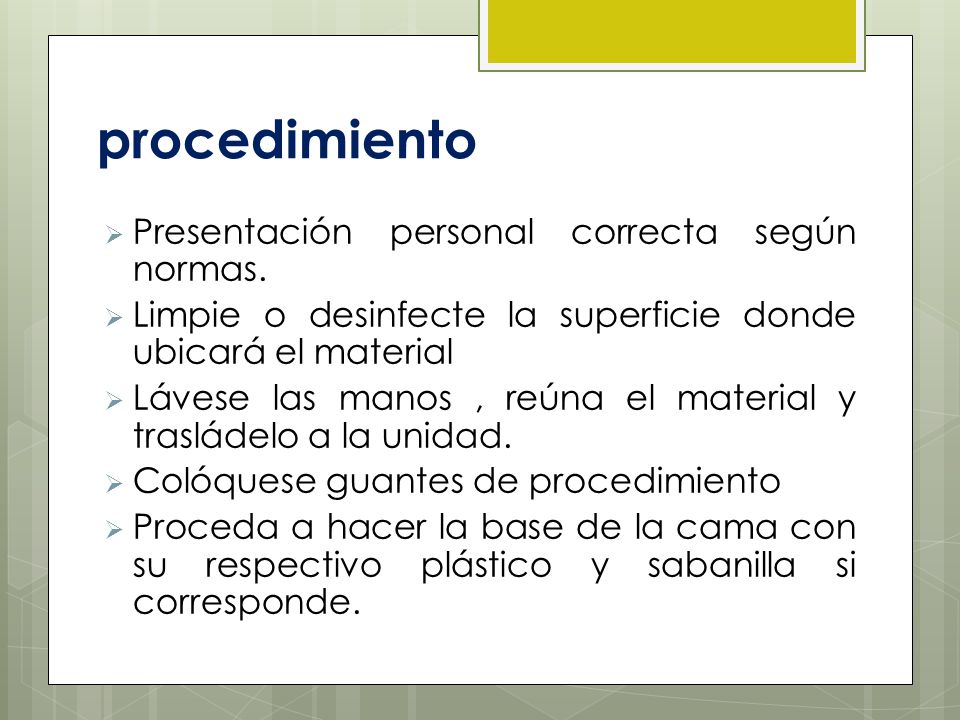procedimiento Presentación personal correcta según normas.