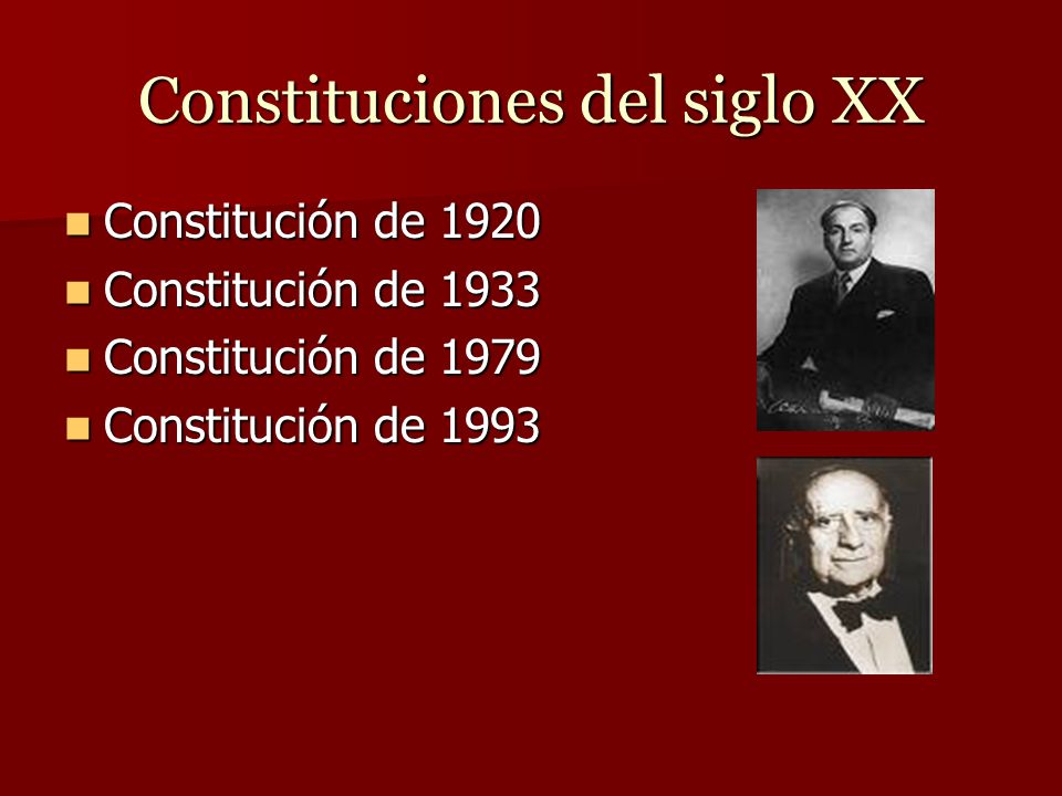 Constituciones del siglo XX