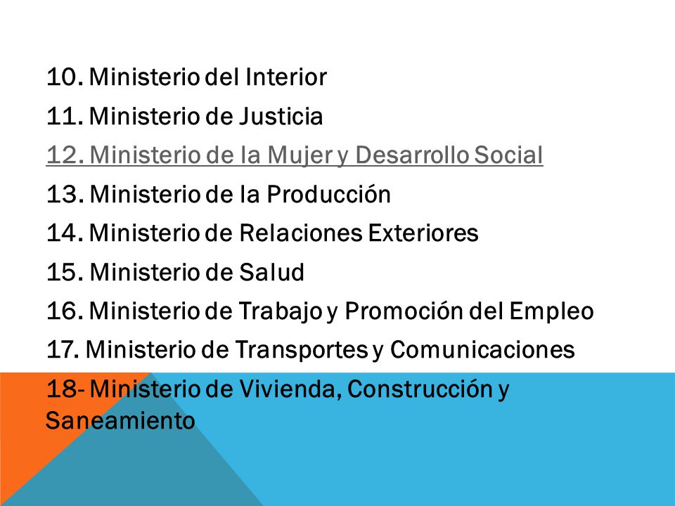 10. Ministerio del Interior