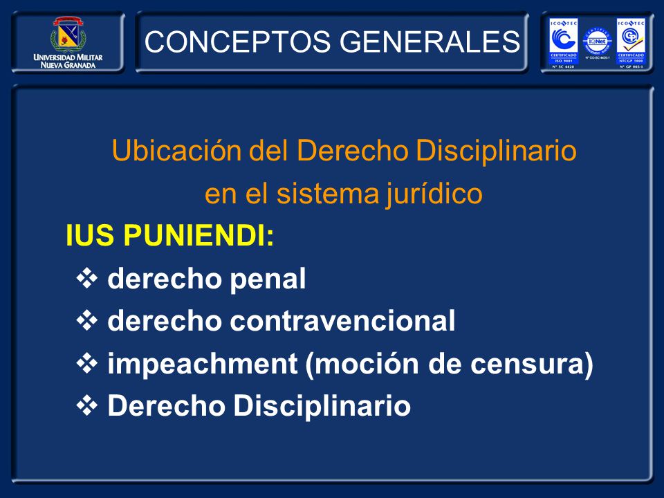 Ubicación del Derecho Disciplinario