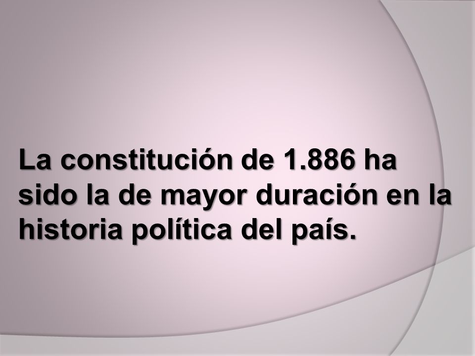 La constitución de ha sido la de mayor duración en la historia política del país.