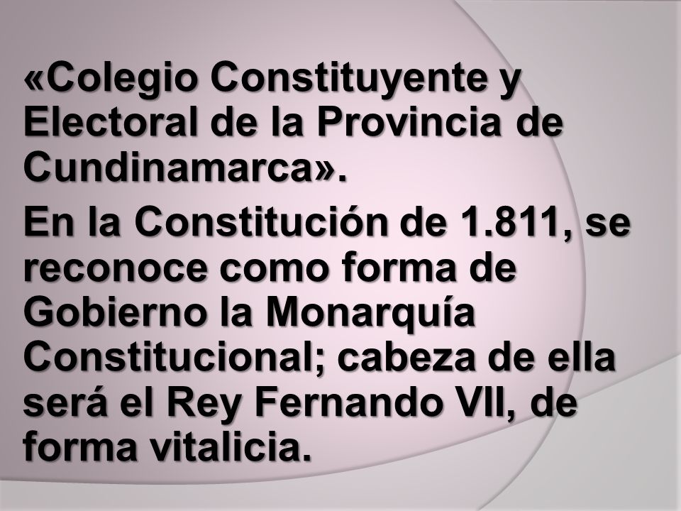 «Colegio Constituyente y Electoral de la Provincia de Cundinamarca».