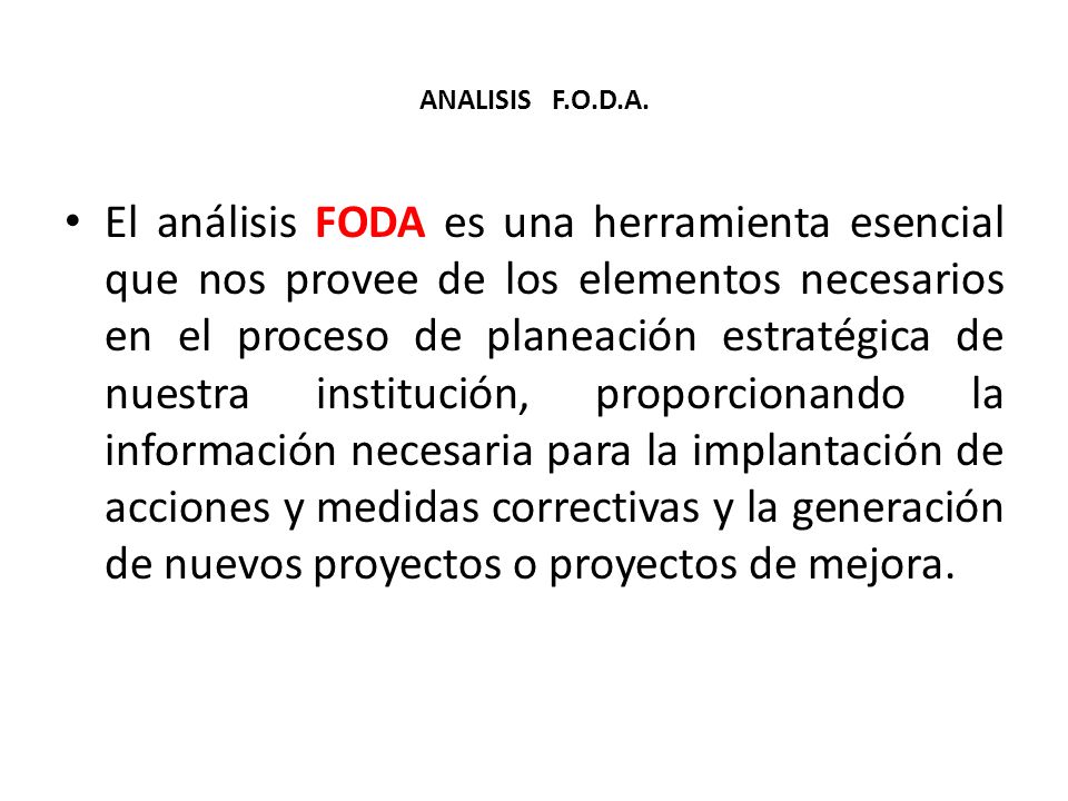 ANALISIS F.O.D.A.