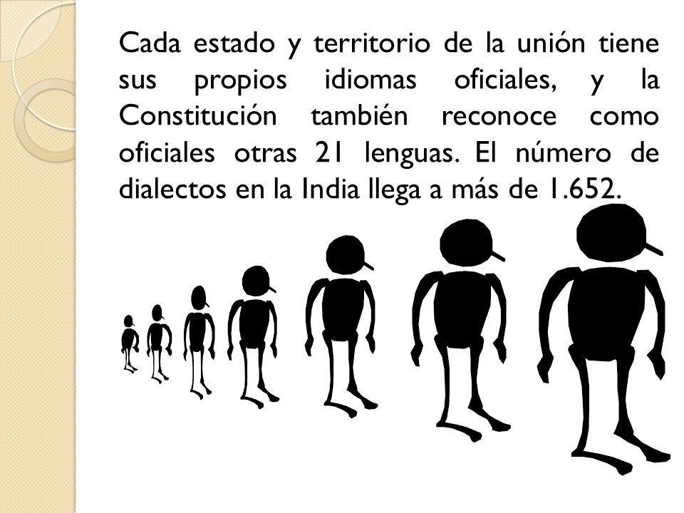 Cada estado y territorio de la unión tiene sus propios idiomas oficiales, y la Constitución también reconoce como oficiales otras 21 lenguas.