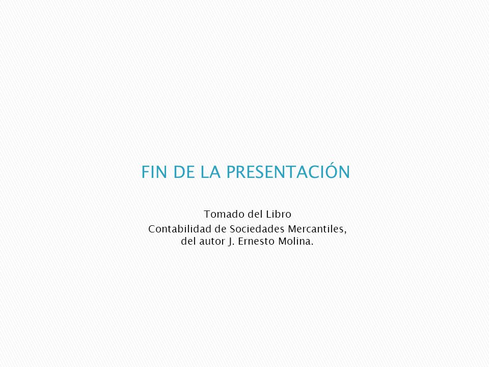 Contabilidad de Sociedades Mercantiles, del autor J. Ernesto Molina.