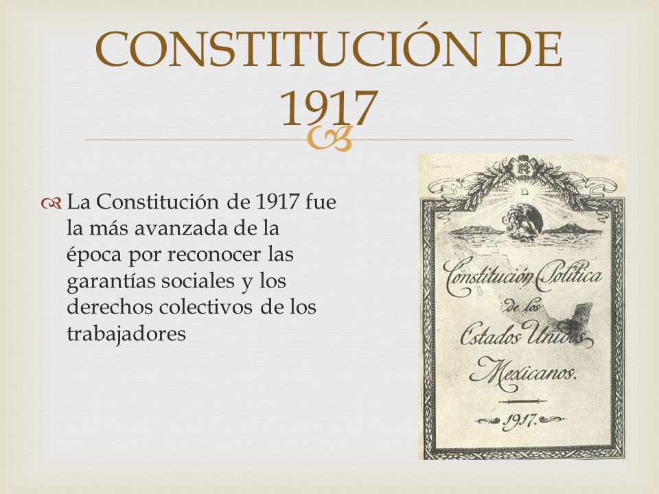 CONSTITUCIÓN DE 1917
