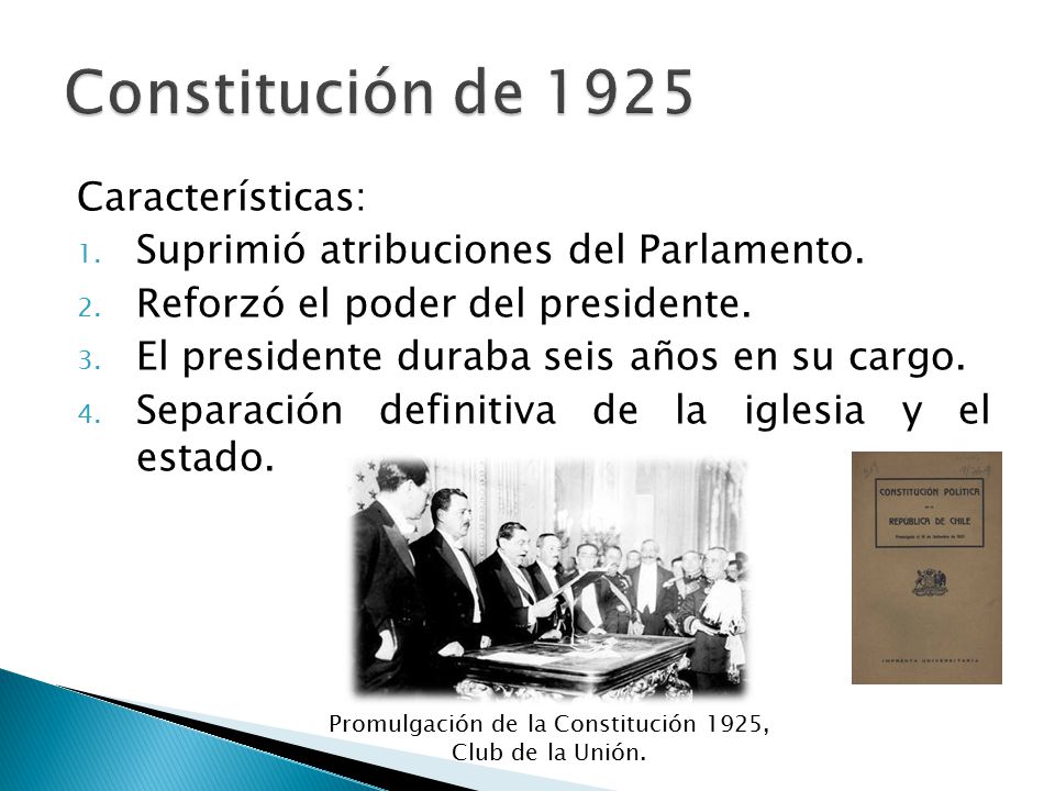Promulgación de la Constitución 1925, Club de la Unión.
