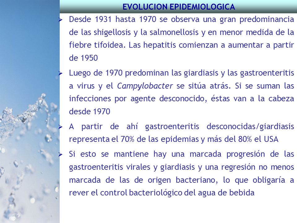 EVOLUCION EPIDEMIOLOGICA