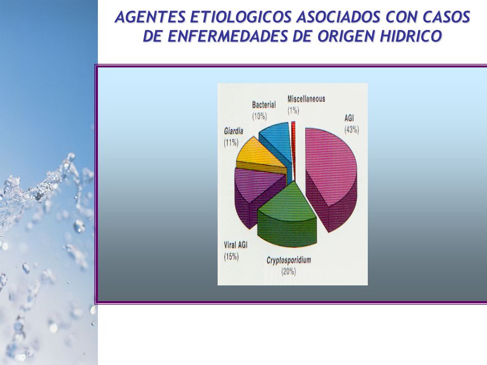 AGENTES ETIOLOGICOS ASOCIADOS CON CASOS DE ENFERMEDADES DE ORIGEN HIDRICO