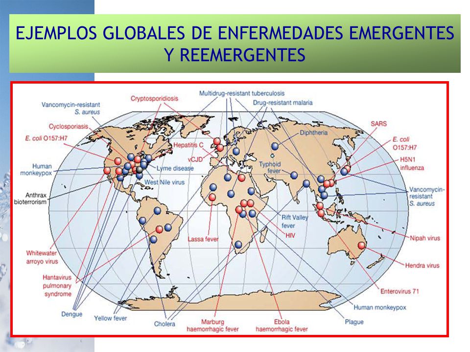 EJEMPLOS GLOBALES DE ENFERMEDADES EMERGENTES Y REEMERGENTES