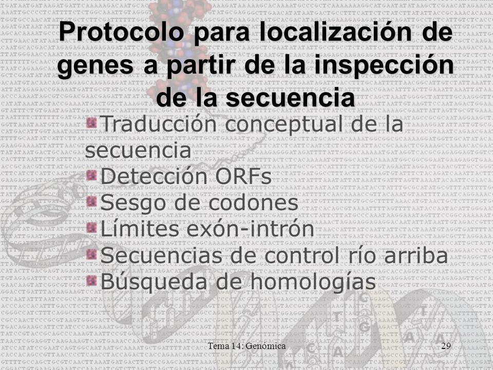 Protocolo para localización de genes a partir de la inspección de la secuencia