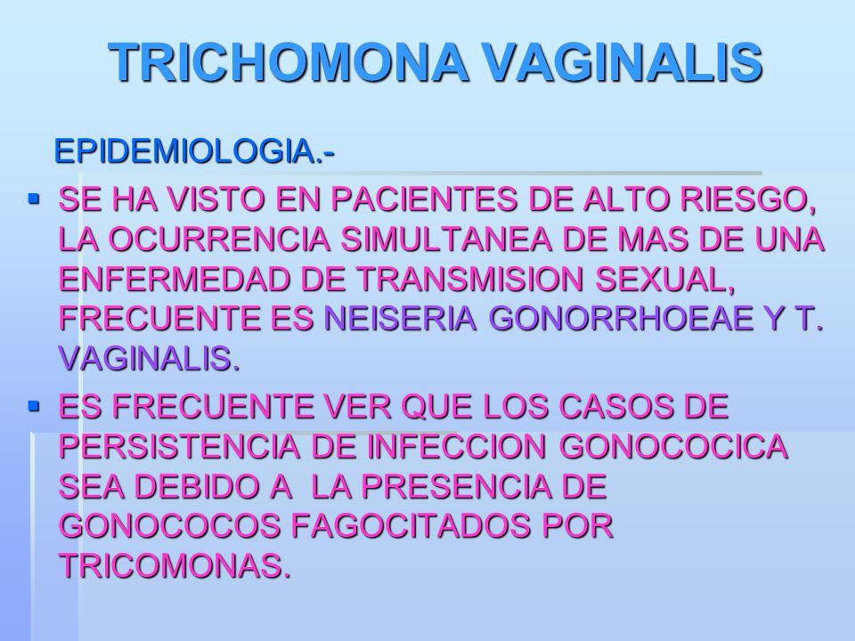 trichomonas és gonorrhoea
