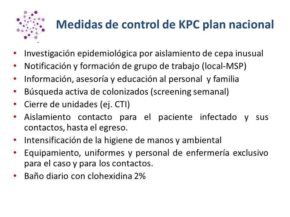 Medidas de control de KPC plan nacional