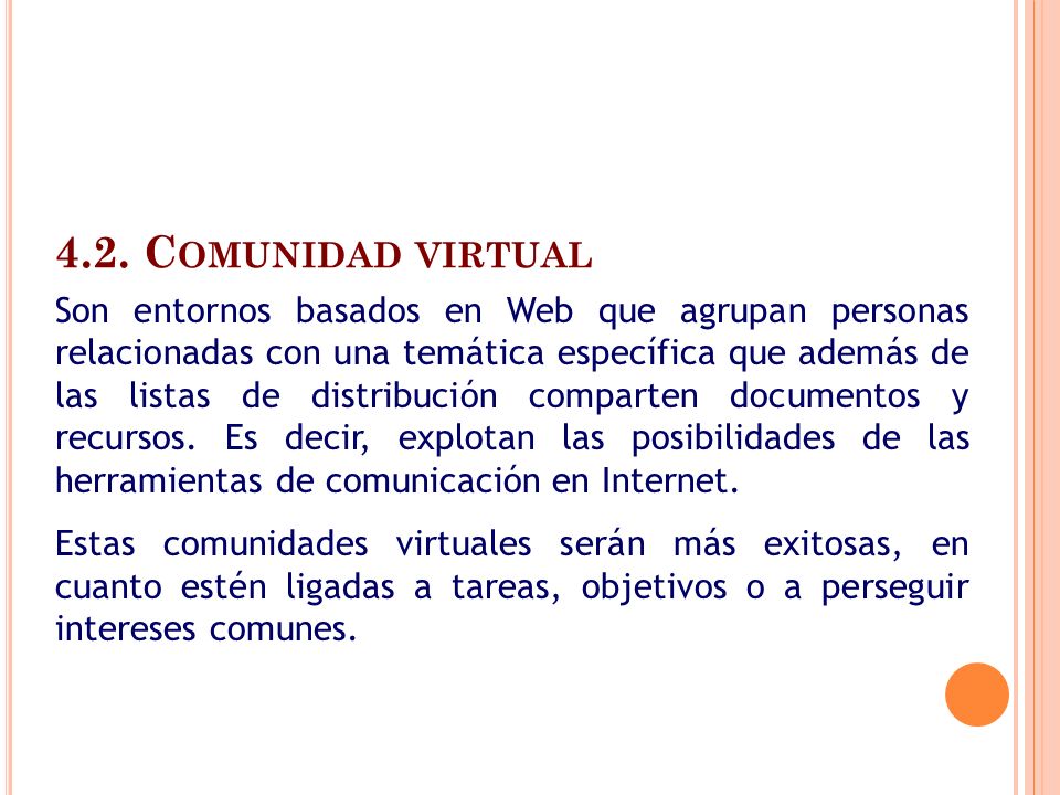 4.2. Comunidad virtual