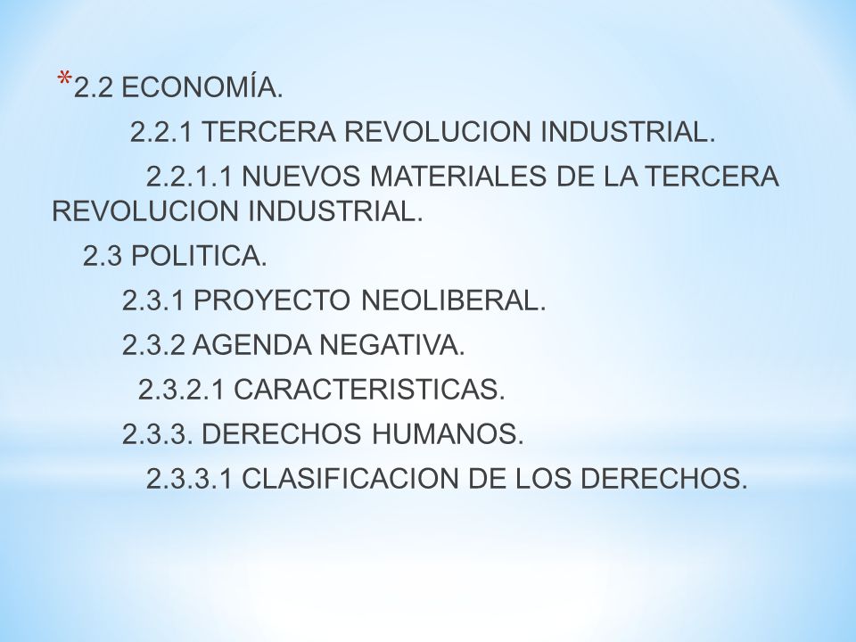 2.2 ECONOMÍA TERCERA REVOLUCION INDUSTRIAL NUEVOS MATERIALES DE LA TERCERA REVOLUCION INDUSTRIAL.