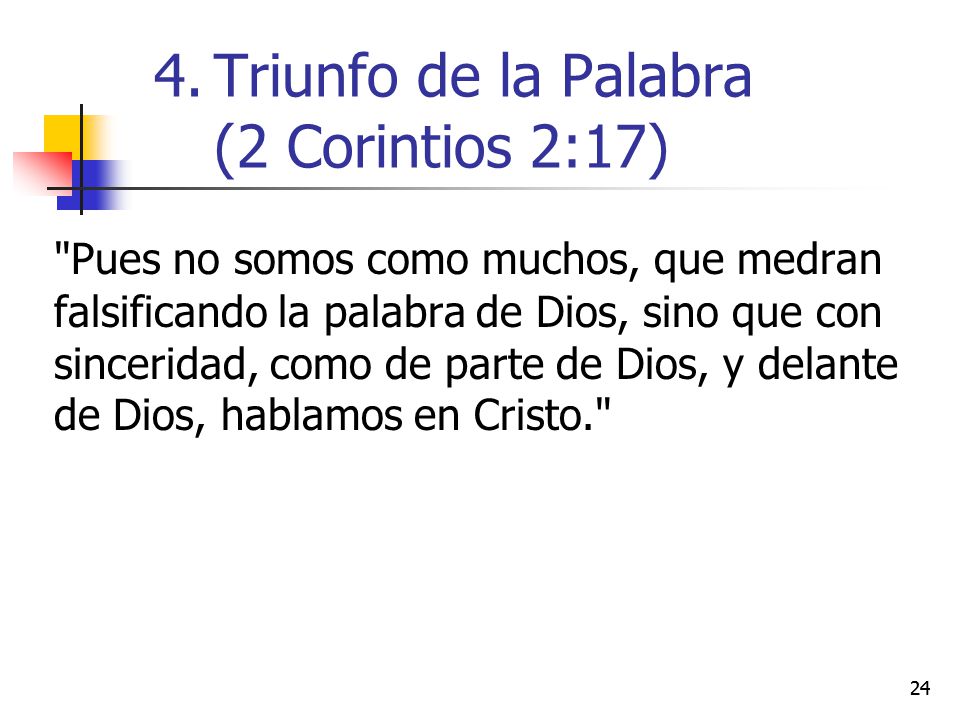 Triunfo de la Palabra (2 Corintios 2:17)