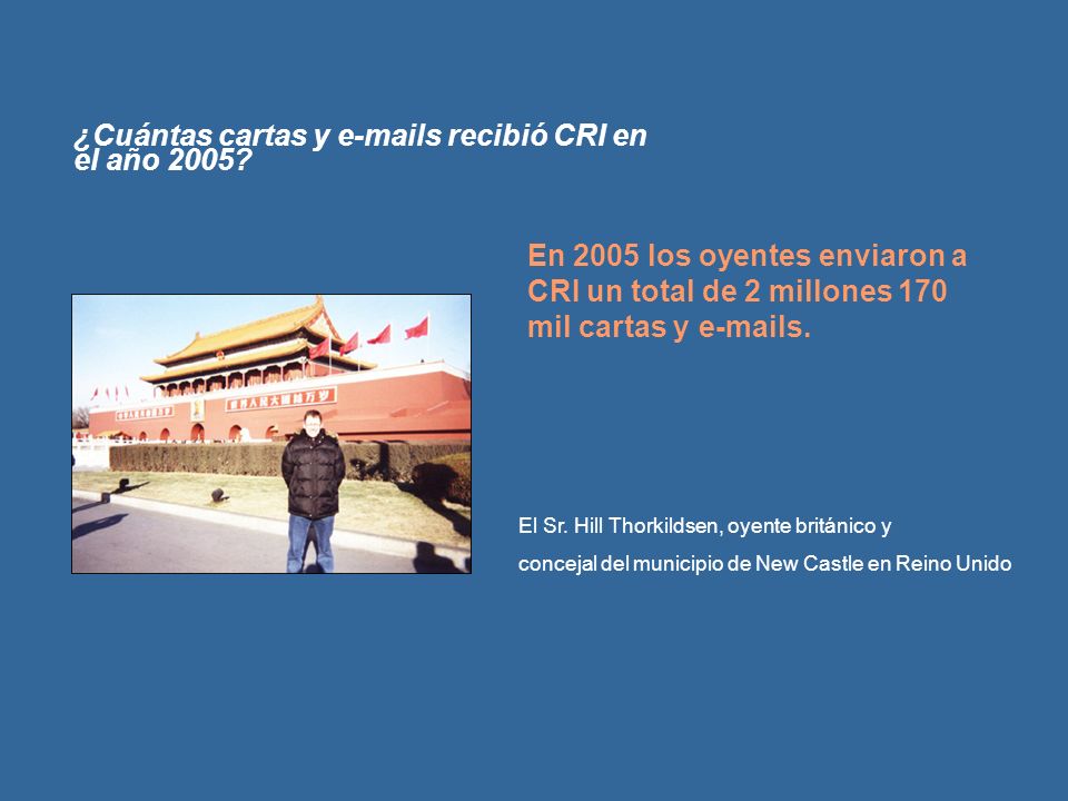 ¿Cuántas cartas y  s recibió CRI en el año 2005