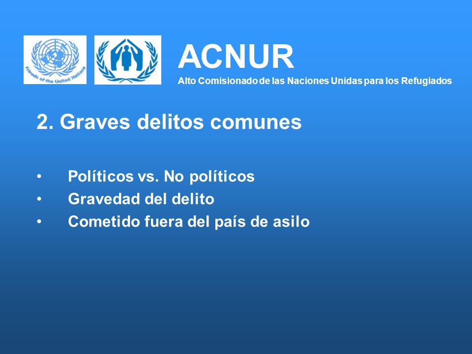 ACNUR Alto Comisionado de las Naciones Unidas para los Refugiados