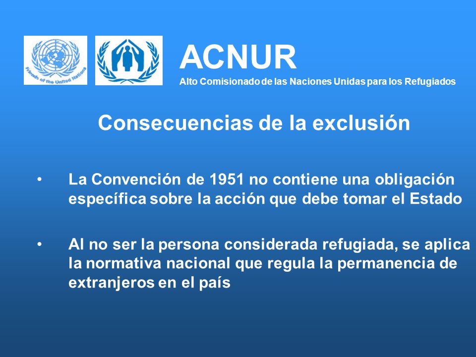 ACNUR Alto Comisionado de las Naciones Unidas para los Refugiados