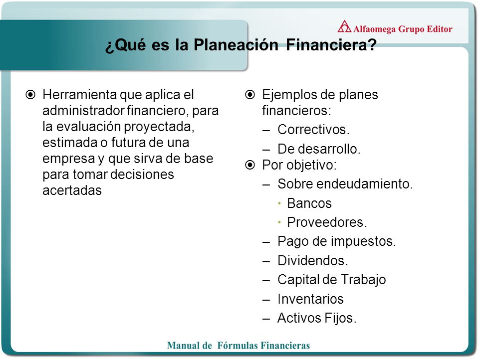 ¿Qué es la Planeación Financiera