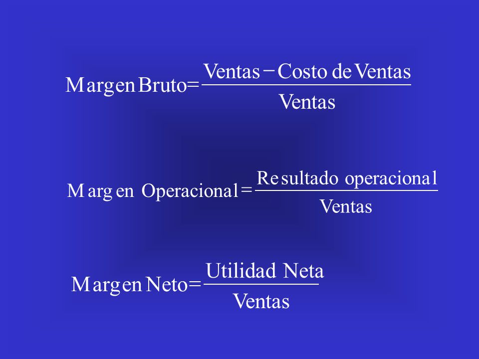Ventas de Costo Bruto en arg M - = Ventas Neta Utilidad Neto en arg M