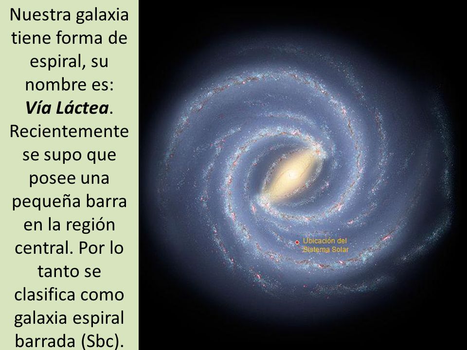 Nuestra galaxia tiene forma de espiral, su nombre es: