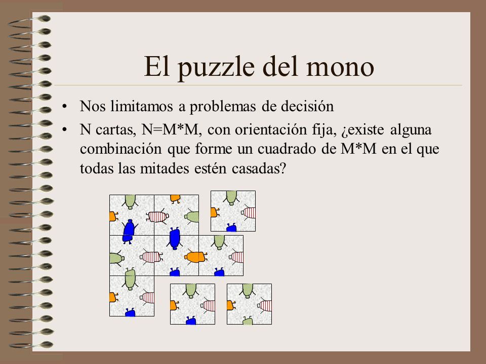 El puzzle del mono Nos limitamos a problemas de decisión