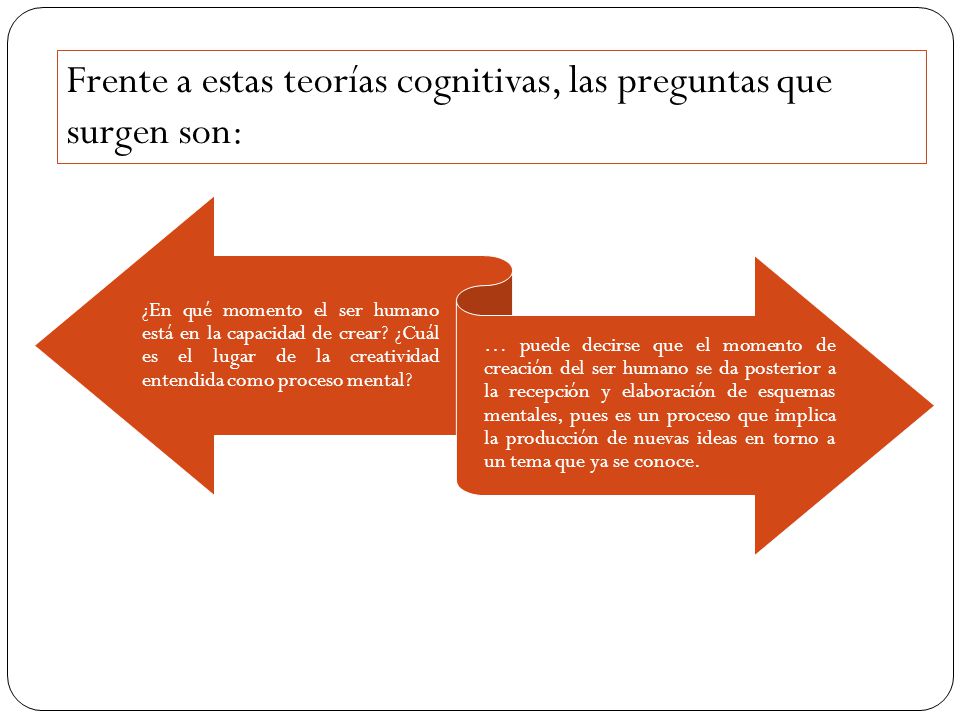 Frente a estas teorías cognitivas, las preguntas que surgen son: