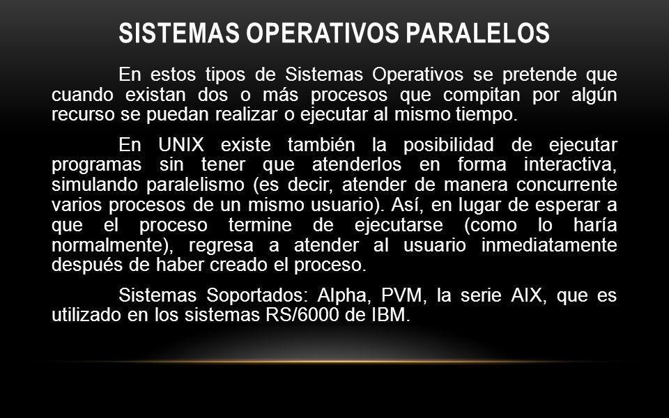 Sistemas Operativos paralelos