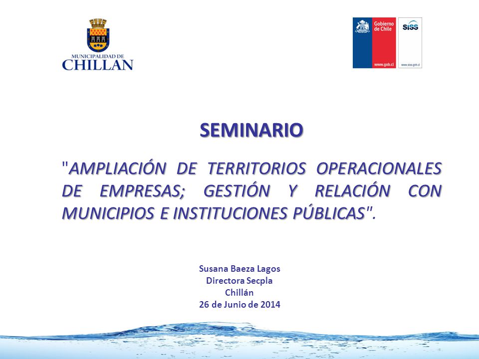 Susana Baeza Lagos Directora Secpla Chillán 26 de Junio de 2014