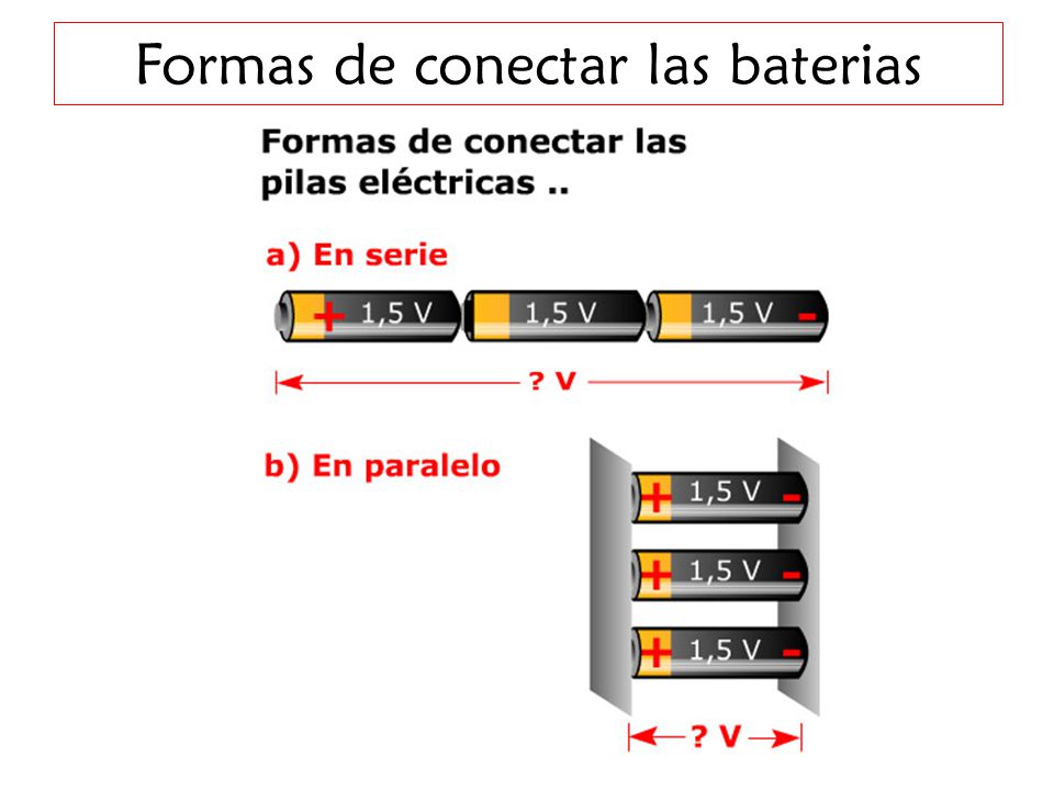Formas de conectar las baterias