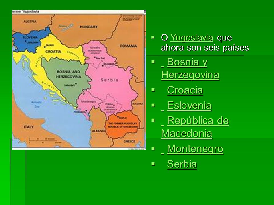 República de Macedonia Montenegro Serbia