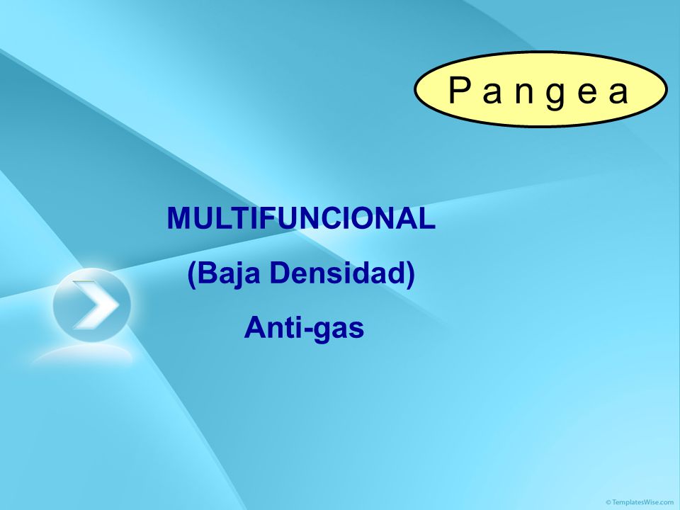 P a n g e a MULTIFUNCIONAL (Baja Densidad) Anti-gas