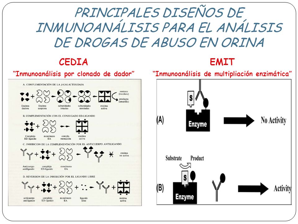 PRINCIPALES DISEÑOS DE INMUNOANÁLISIS PARA EL ANÁLISIS DE DROGAS DE ABUSO EN ORINA