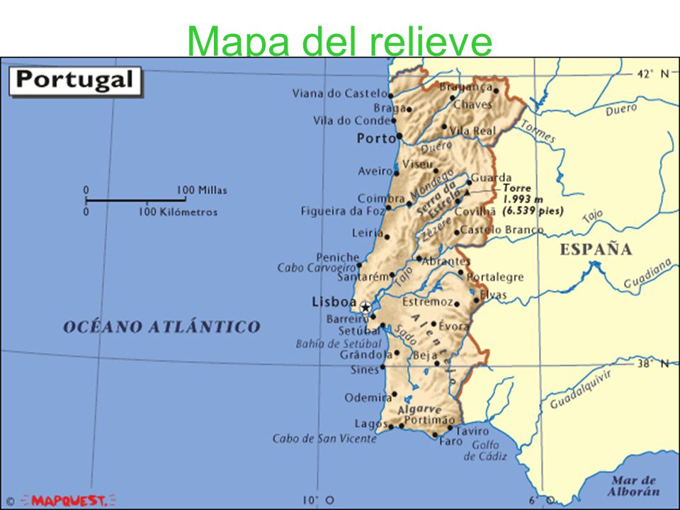 Mapa del relieve