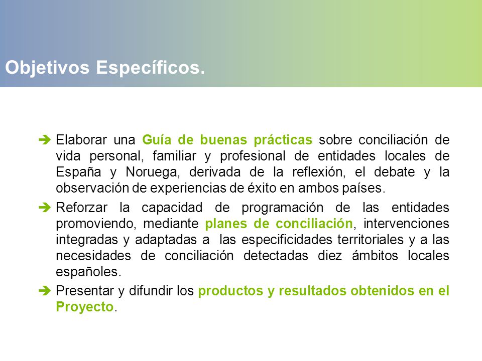 Objetivos Específicos.
