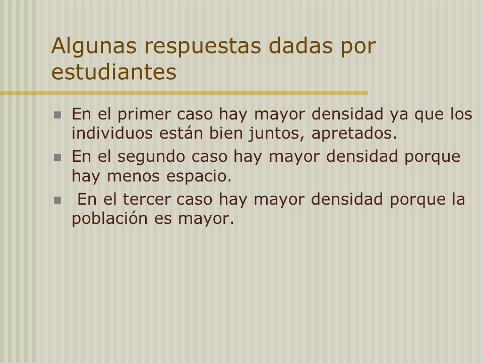 Algunas respuestas dadas por estudiantes