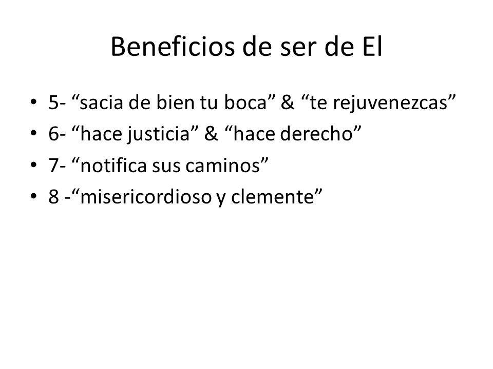 Beneficios de ser de El 5- sacia de bien tu boca & te rejuvenezcas