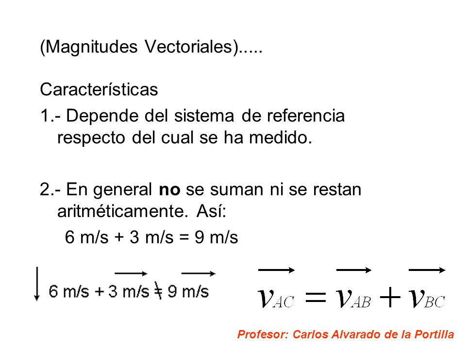 (Magnitudes Vectoriales).....