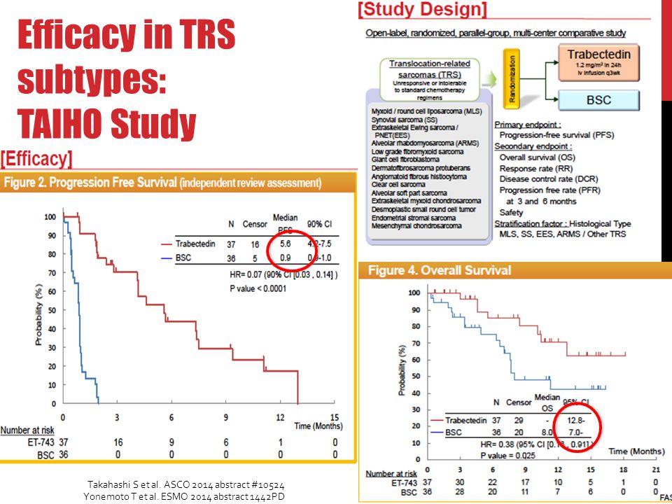 Efficacy in TRS subtypes: TAIHO Study