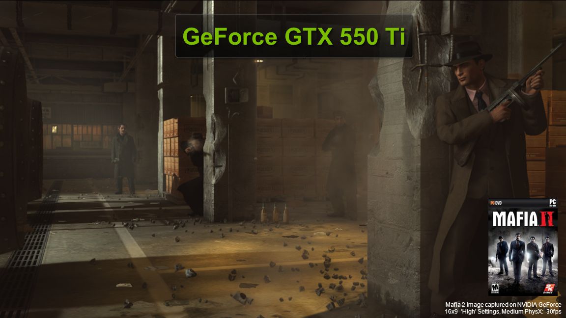 GeForce GTX 550 Ti Mafia 2 image captured on NVIDIA GeForce