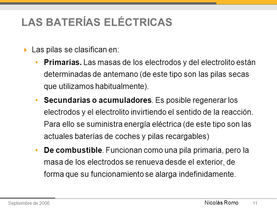 LAS BATERÍAS ELÉCTRICAS