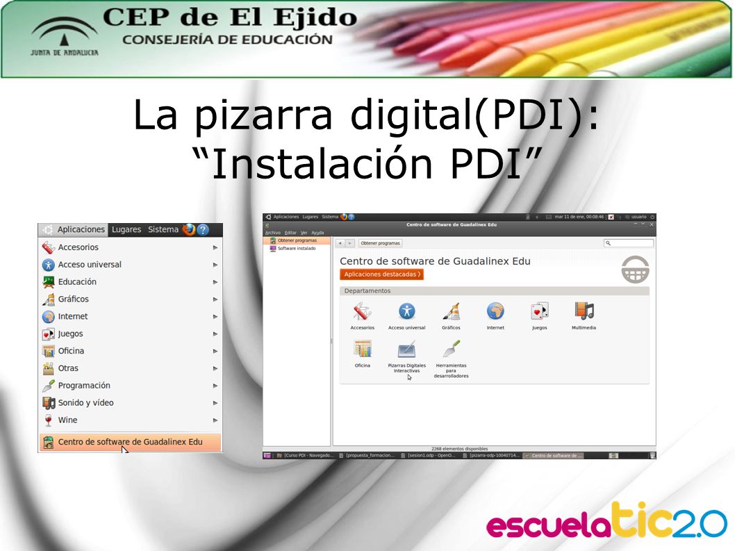 La pizarra digital(PDI): Instalación PDI