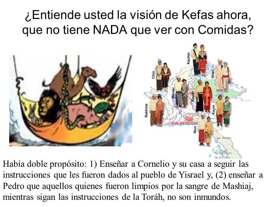 ¿Entiende usted la visión de Kefas ahora, que no tiene NADA que ver con Comidas