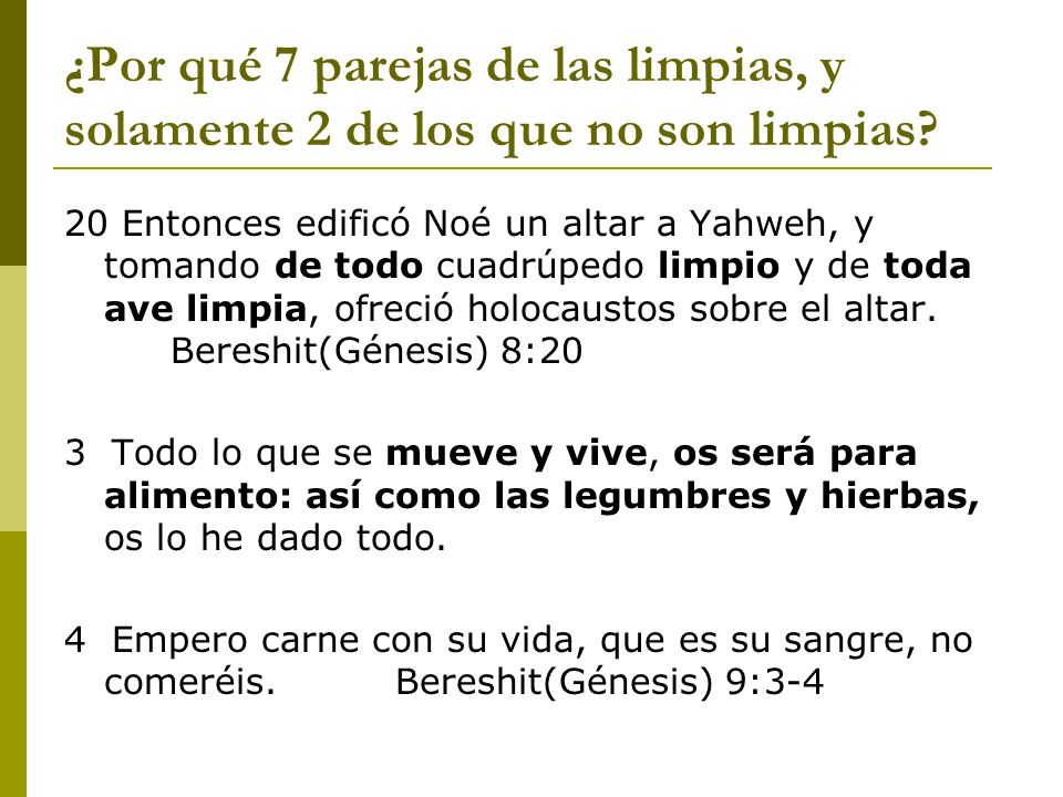 ¿Por qué 7 parejas de las limpias, y solamente 2 de los que no son limpias