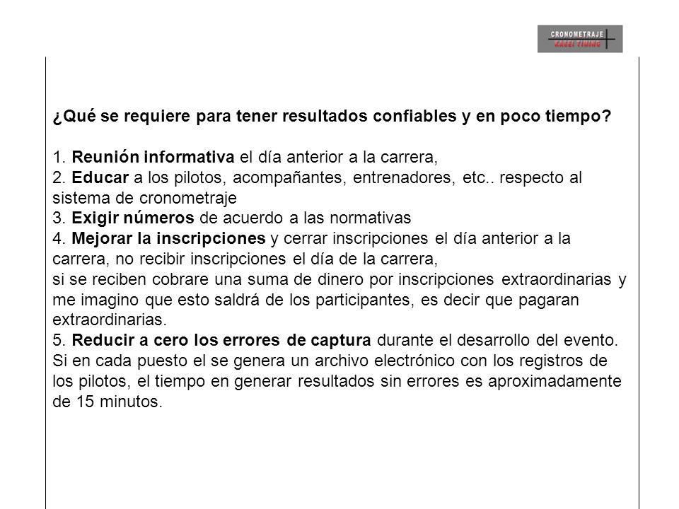 ¿Qué se requiere para tener resultados confiables y en poco tiempo