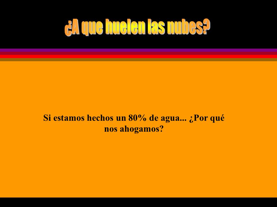 Si estamos hechos un 80% de agua... ¿Por qué nos ahogamos